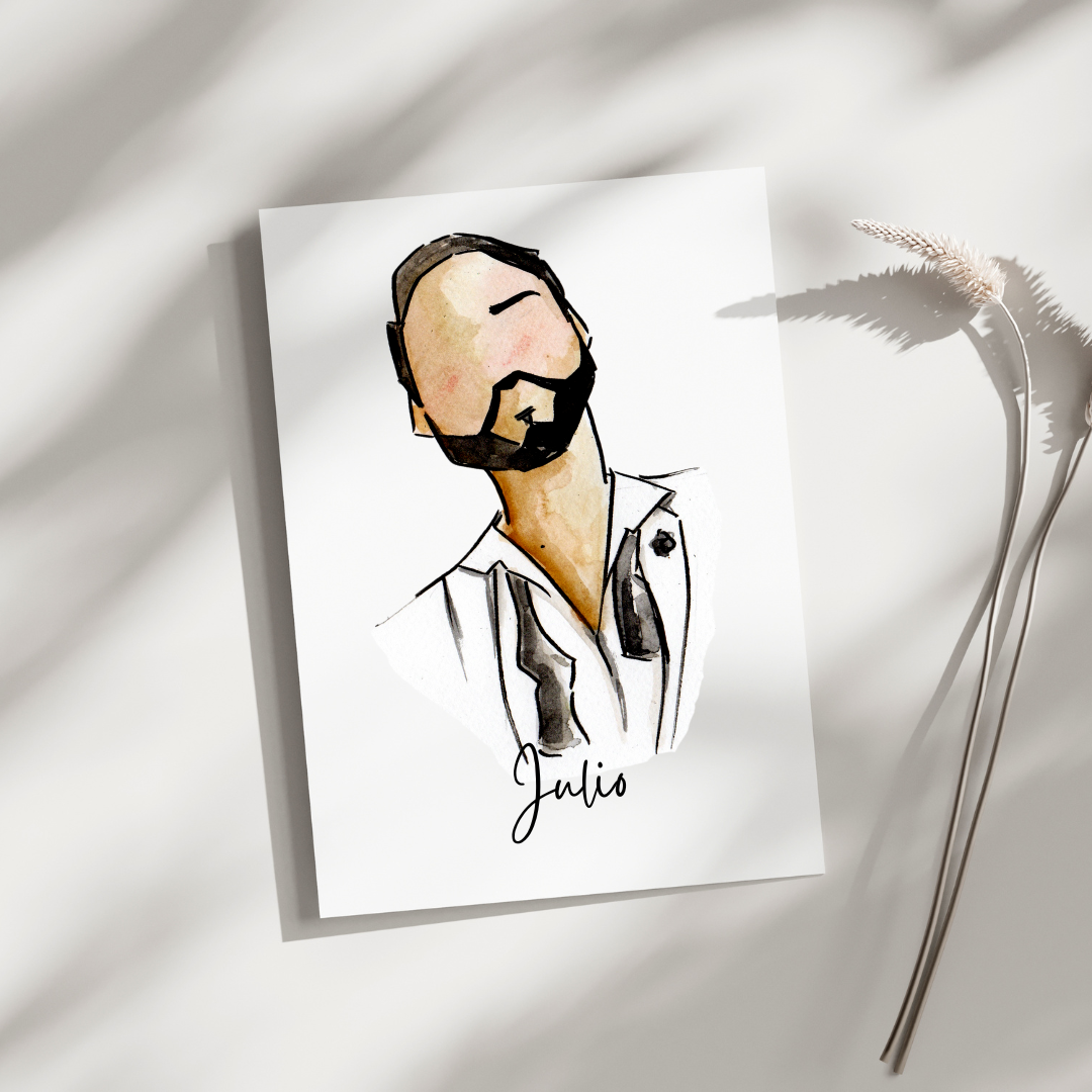 Bajo Pedido - Ilustración Faceless - Invitados