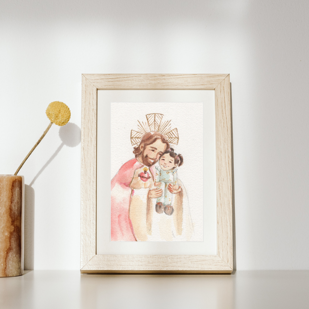 Lámina Sagrado Corazón de Jesús conmigo - Print