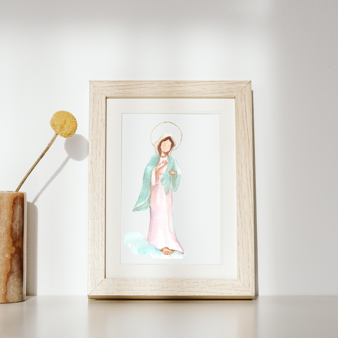 Lámina Virgen Reina de La Paz - Print