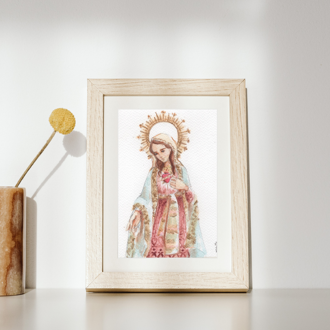 Lámina Inmaculado corazón de María - Print