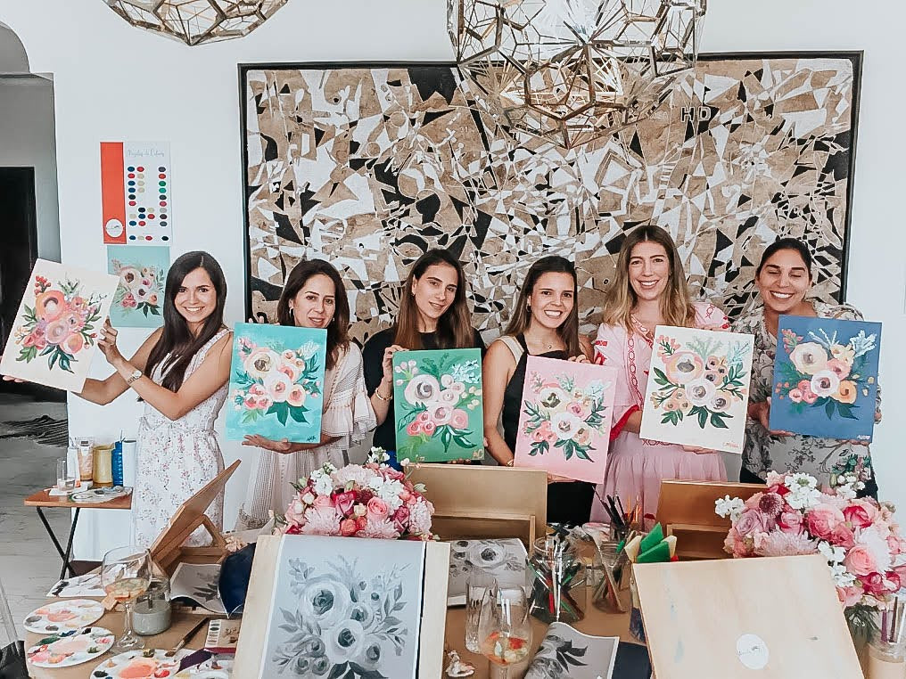 Pintemos Rosas - WanderBox - Kit de materiales de Pintura