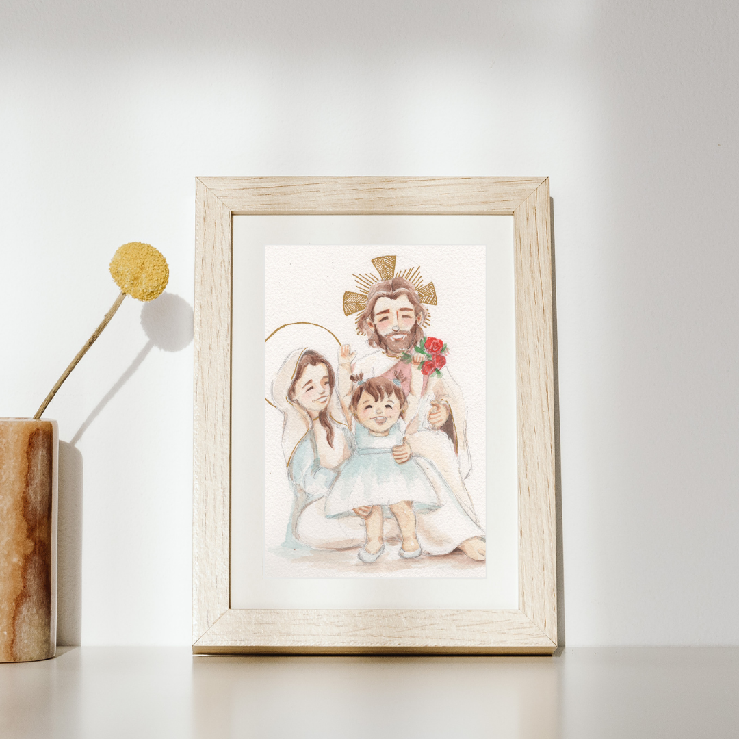 Lámina Virgen Jesus Maria y Ana Vi - Print