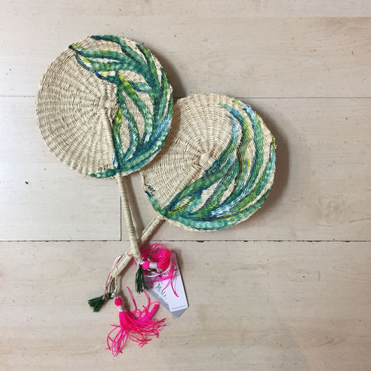 Bajo Pedido - Abanicos de Paja Toquilla - Pack de 12 unidades