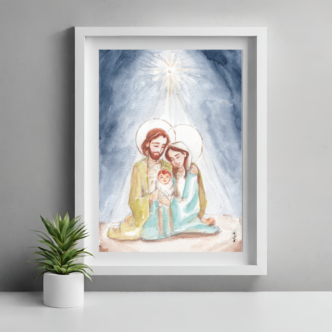 Lámina Sagrada Familia - Natividad - Print