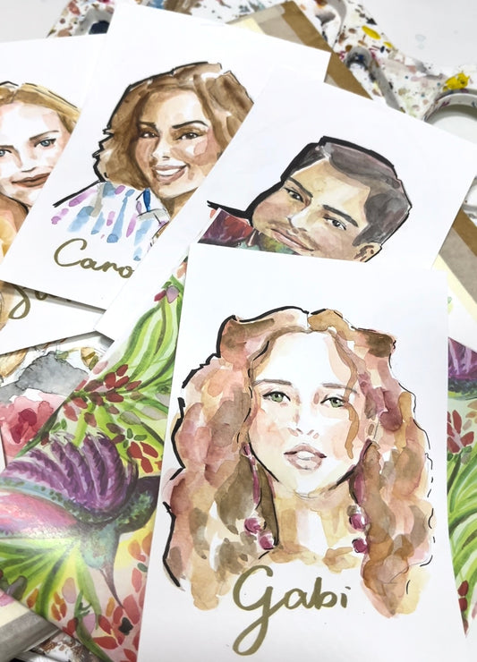 Bajo Pedido - Acuarelas retratos - Place Cards