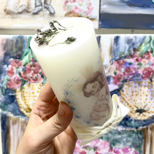 Vela tipo Cirio - Jesus el Buen Pastor