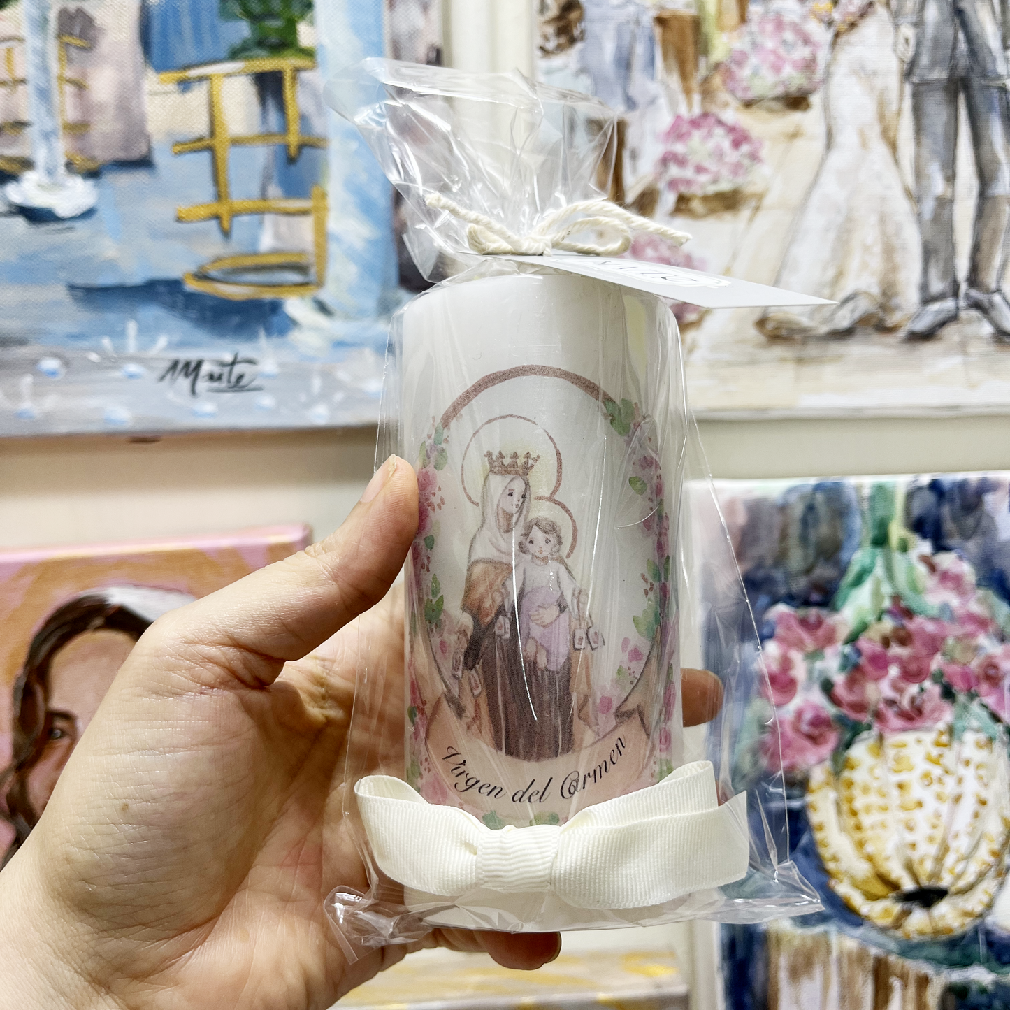 Vela tipo Cirio - Virgen del Carmen