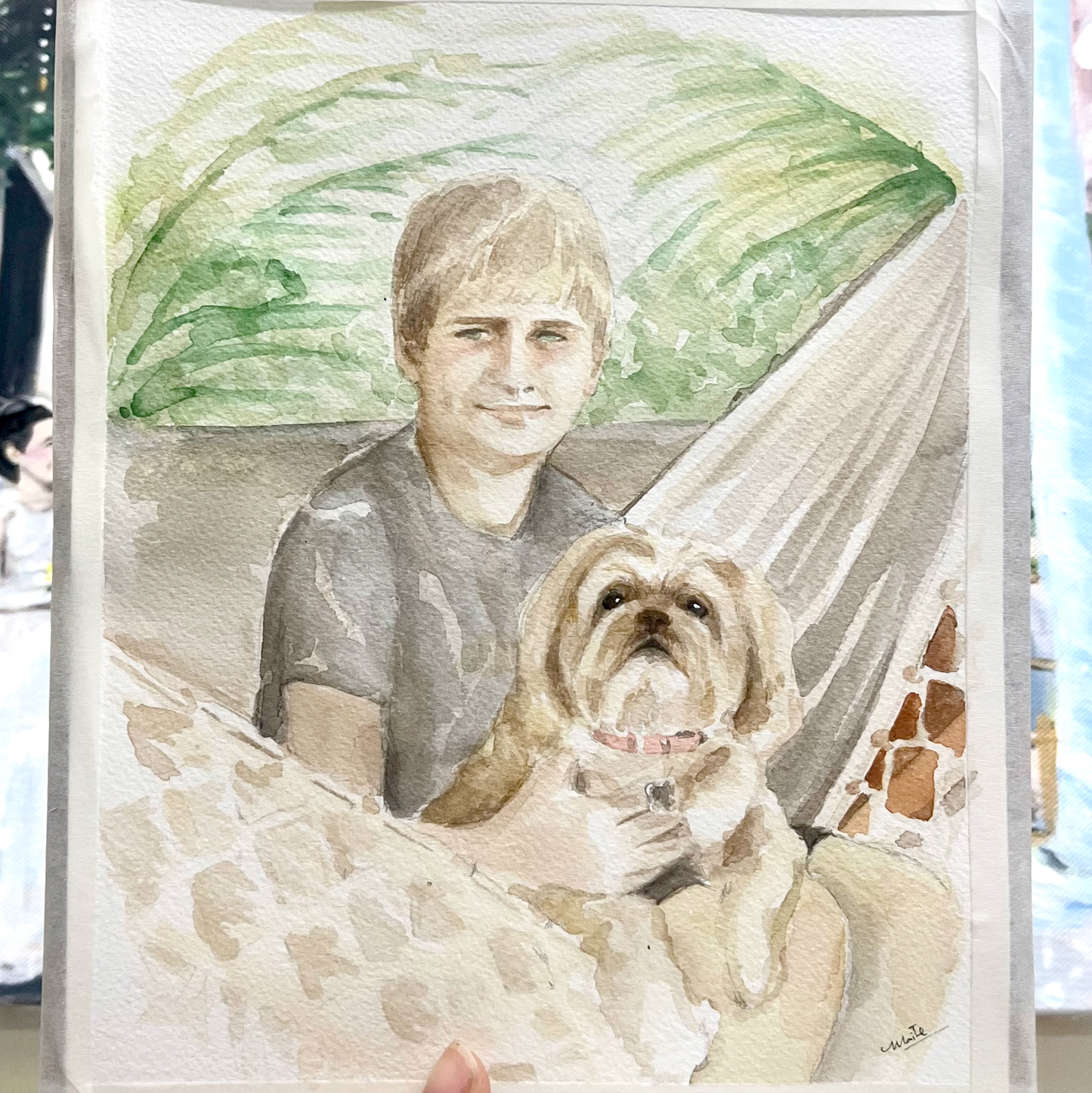Bajo Pedido - Retrato Semi Realista - Acuarela