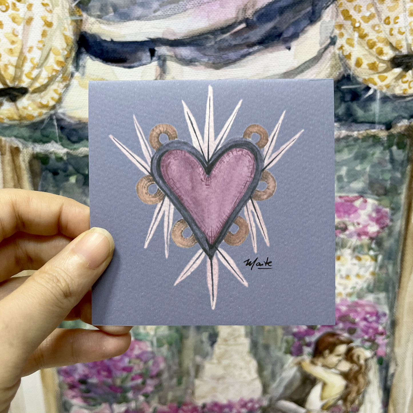 Corazones Sagrados - Set de 12 Tarjetas con Sobre