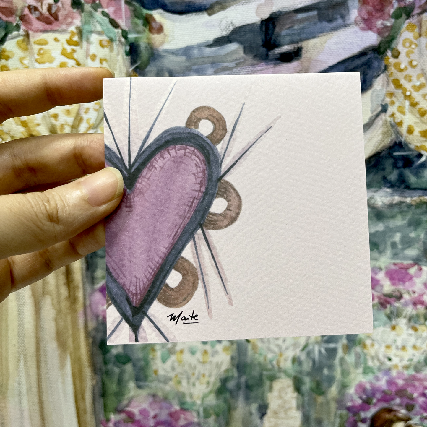 Corazones Sagrados - Set de 12 Tarjetas con Sobre