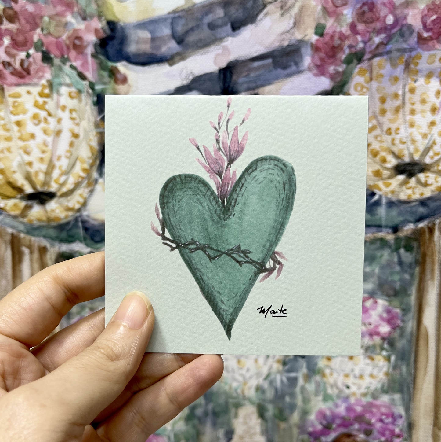 Corazones Sagrados - Set de 12 Tarjetas con Sobre