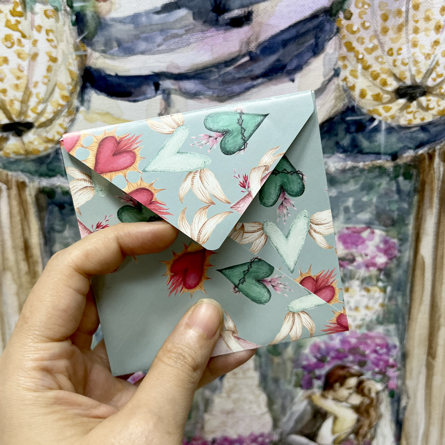 Corazones Sagrados - Set de 12 Tarjetas con Sobre