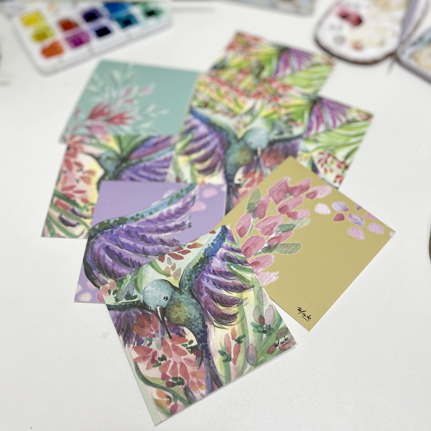 Colibríes - Set de 12 Tarjetas con Sobre