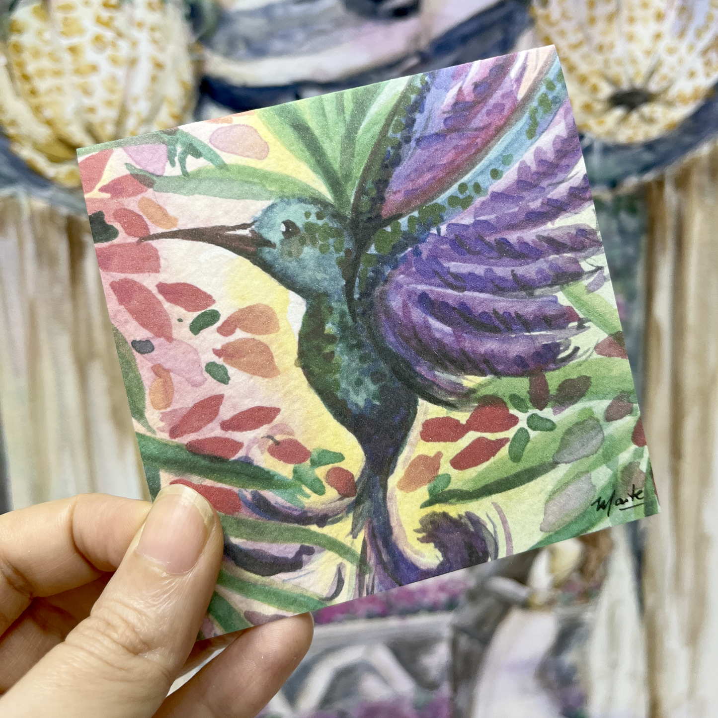 Colibríes - Set de 12 Tarjetas con Sobre