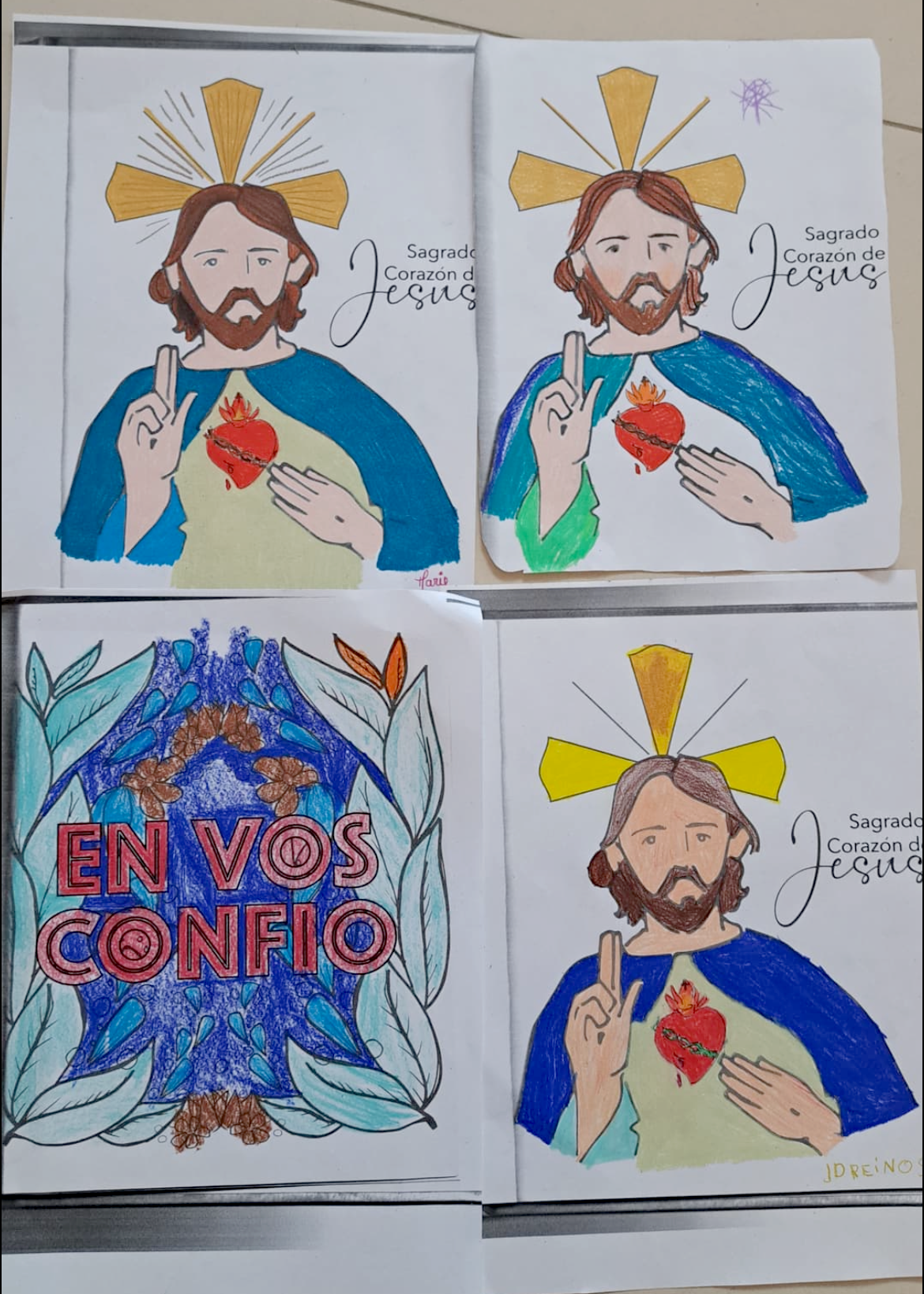 Sagrado Corazón de Jesus - Descargable para Pintar