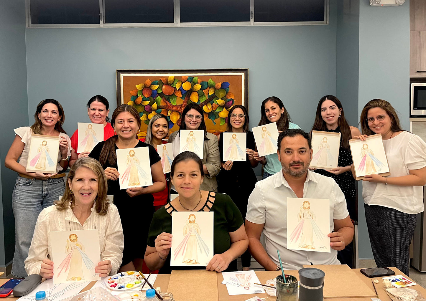 Taller Presencial de Acuarela para Principiantes - Pintando el Amor de Dios - Corazon de Jesus