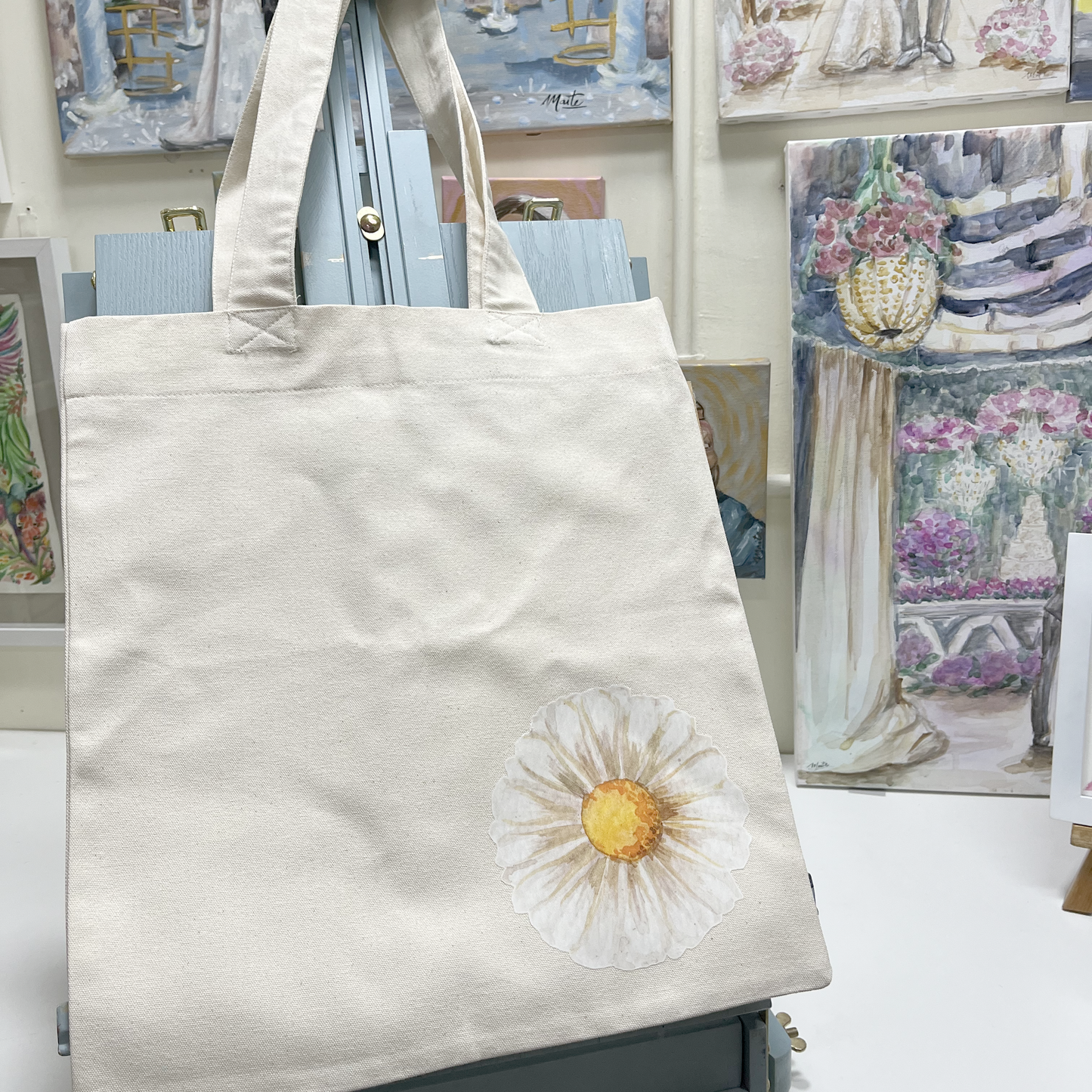 Tote estampado con Margaritas Grande - Flores para ti