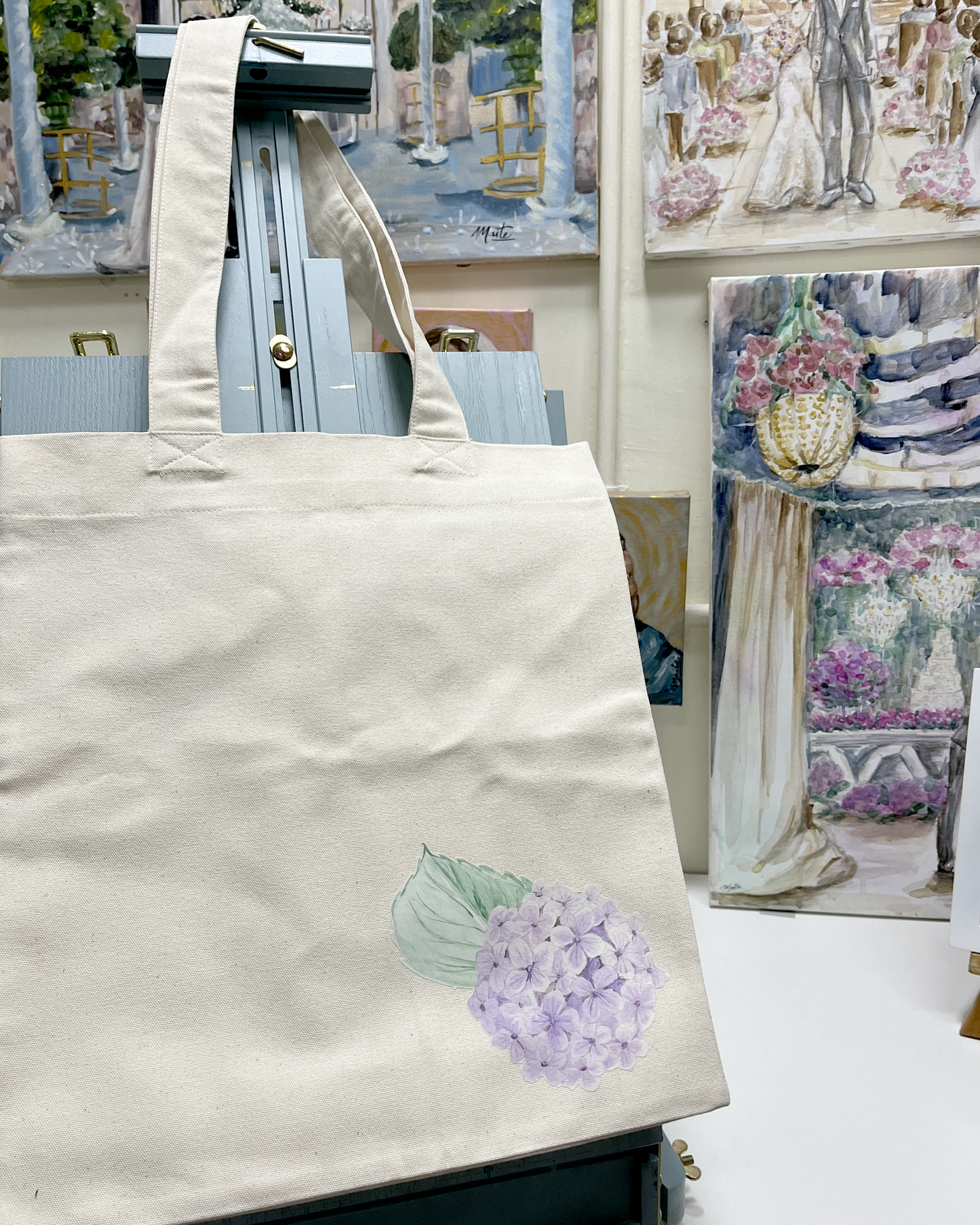 Tote estampado con Hortensias - Flores para ti