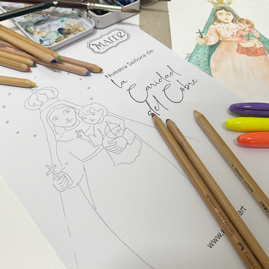 Virgen Nuestra Caridad del Cobre - Descargable para Pintar