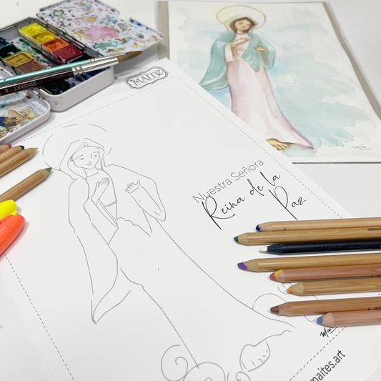 Virgen de la Paz - Descargable para Pintar