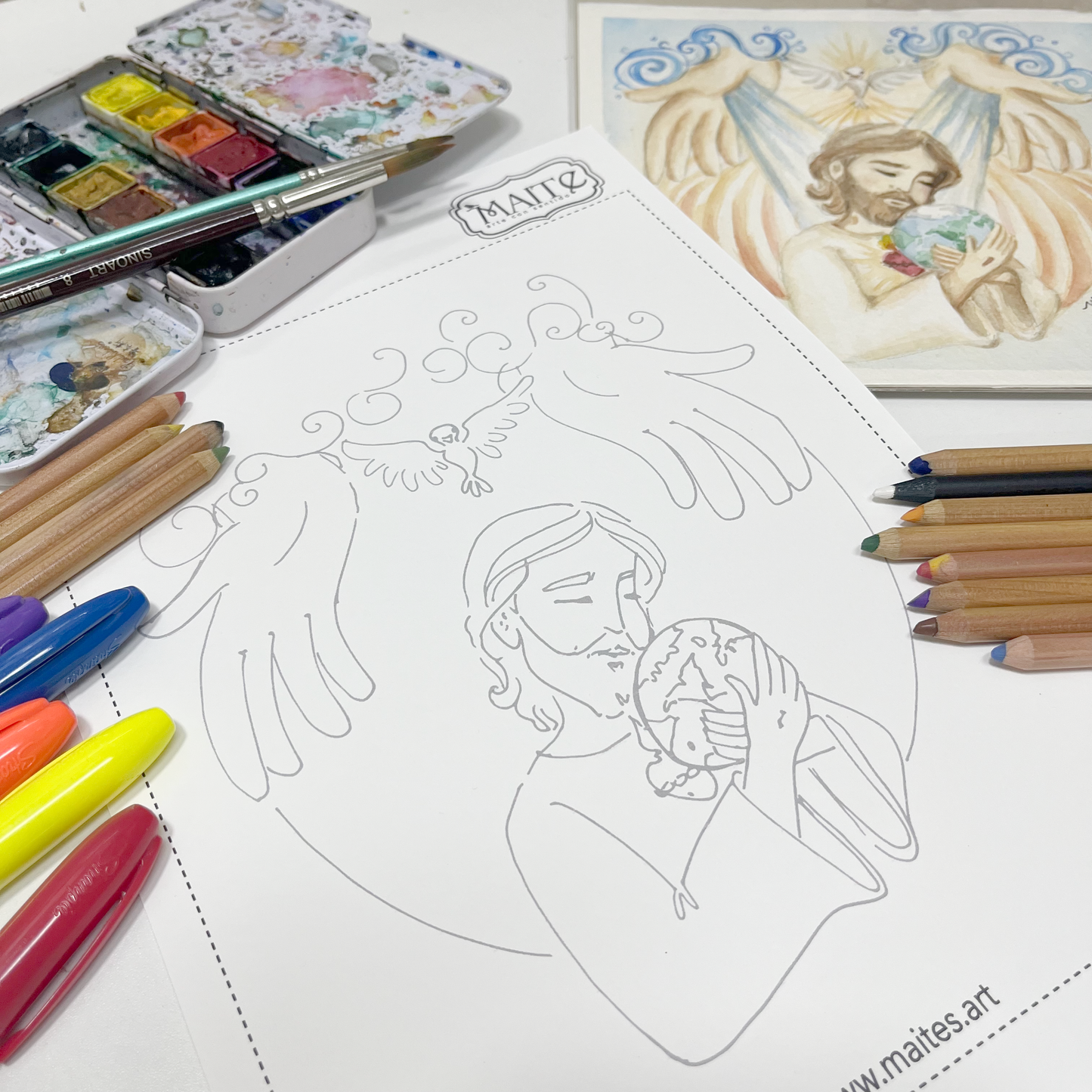 Santísima Trinidad - Descargable para Pintar