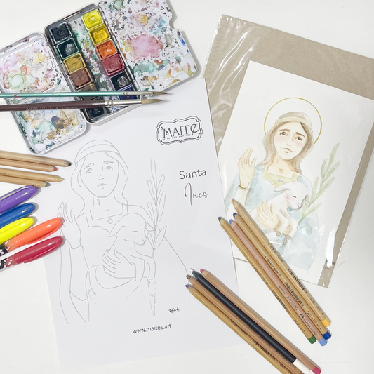 Santa Ines - Descargable para Pintar