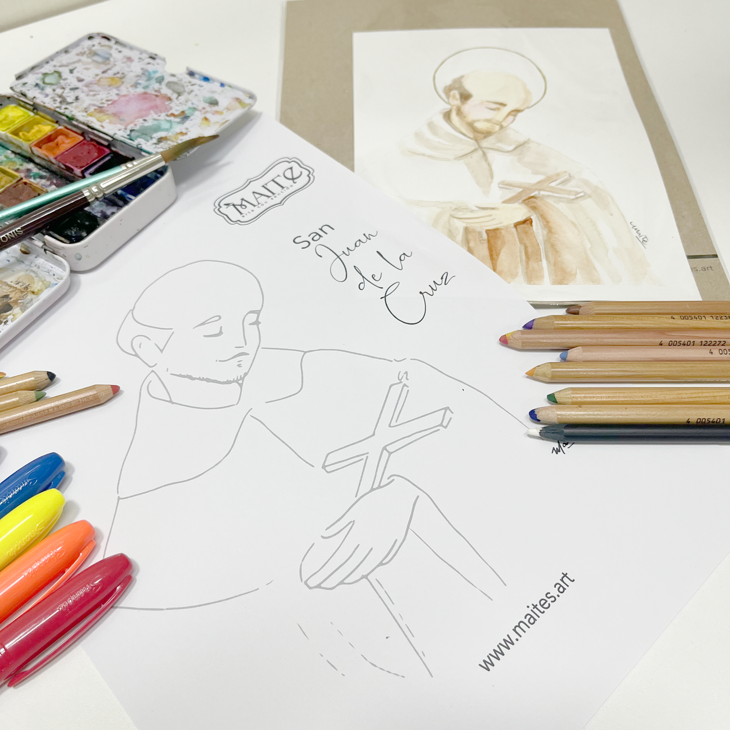 San Juan de la Cruz - Descargable para Pintar