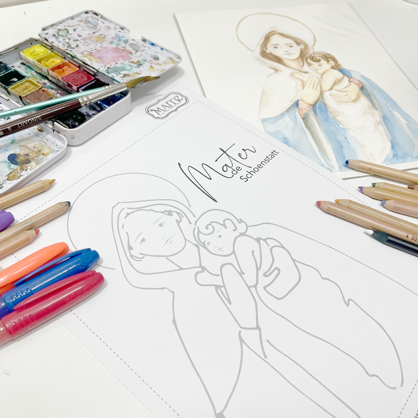 Mater de Schoenstatt - Descargable para Pintar