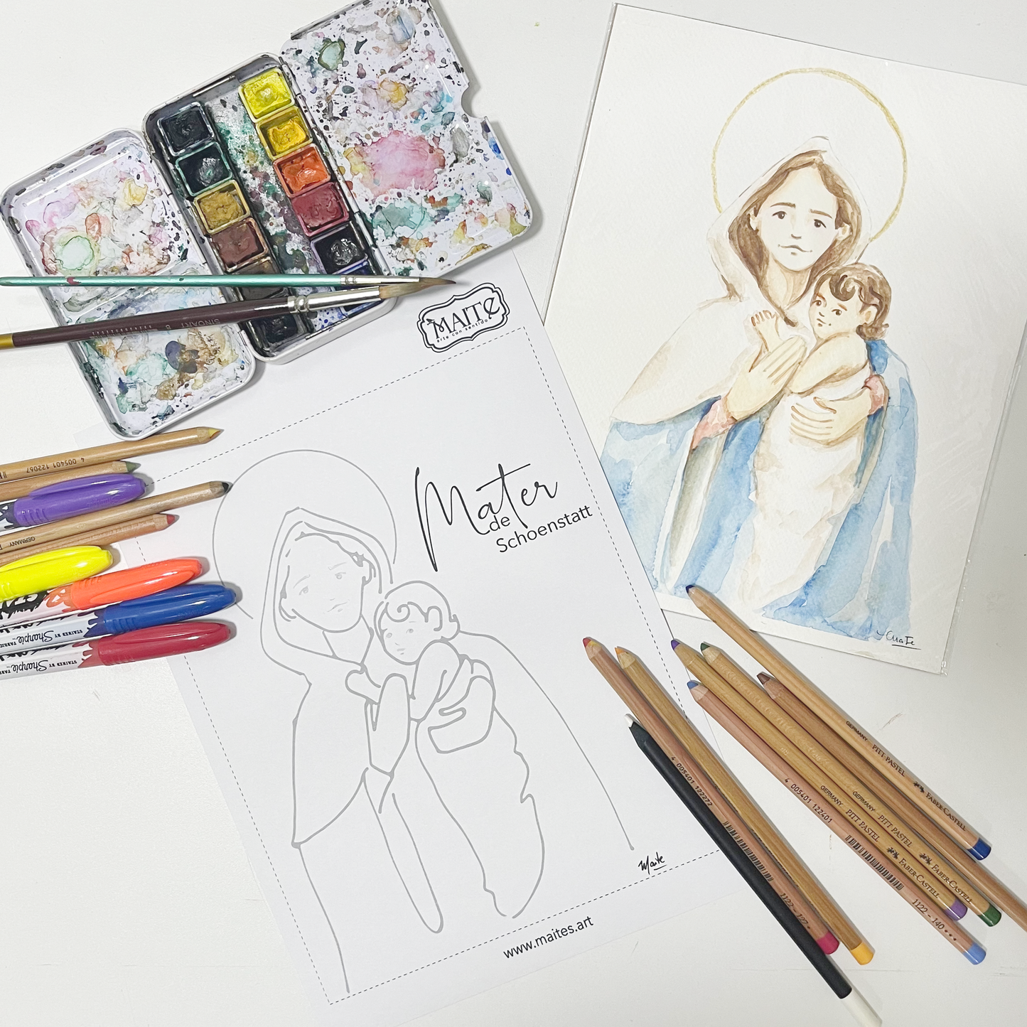 Mater de Schoenstatt - Descargable para Pintar