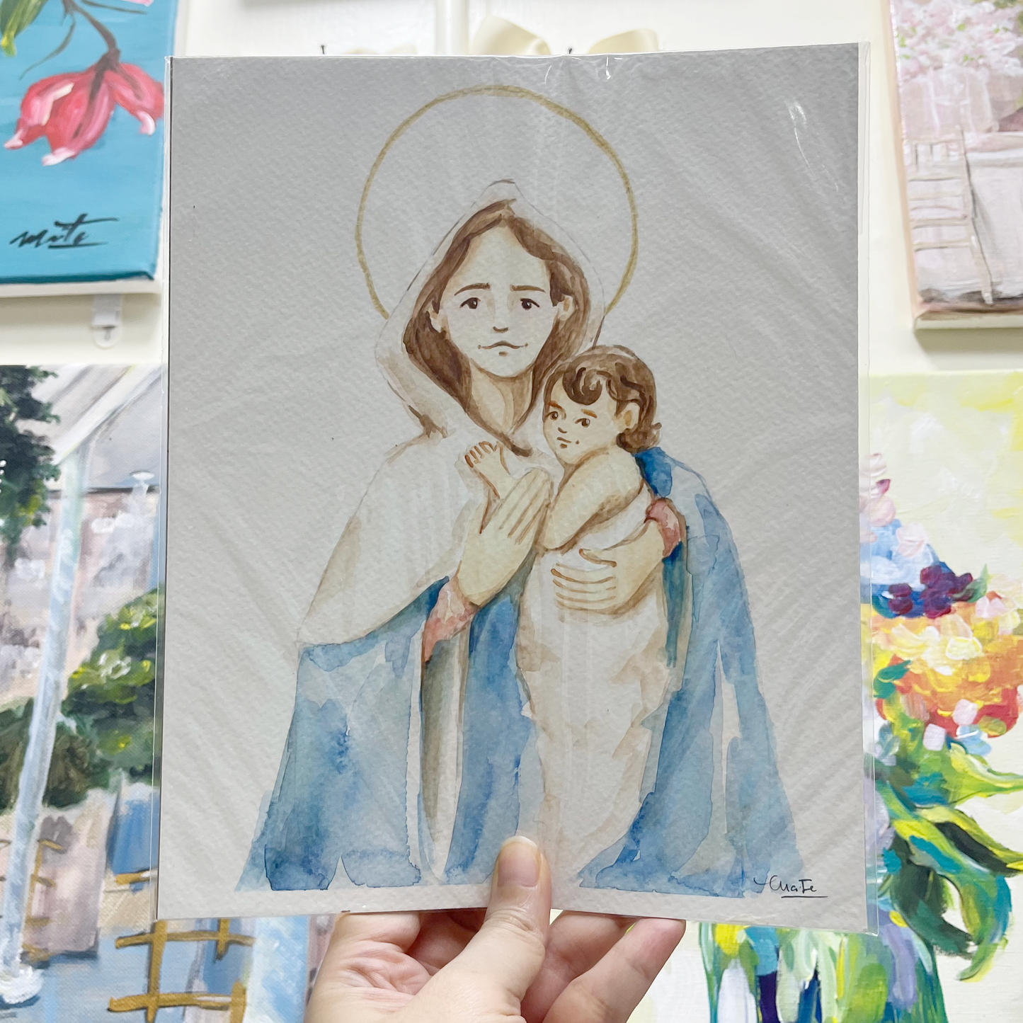 Mater de Schoenstatt - Acuarela Original