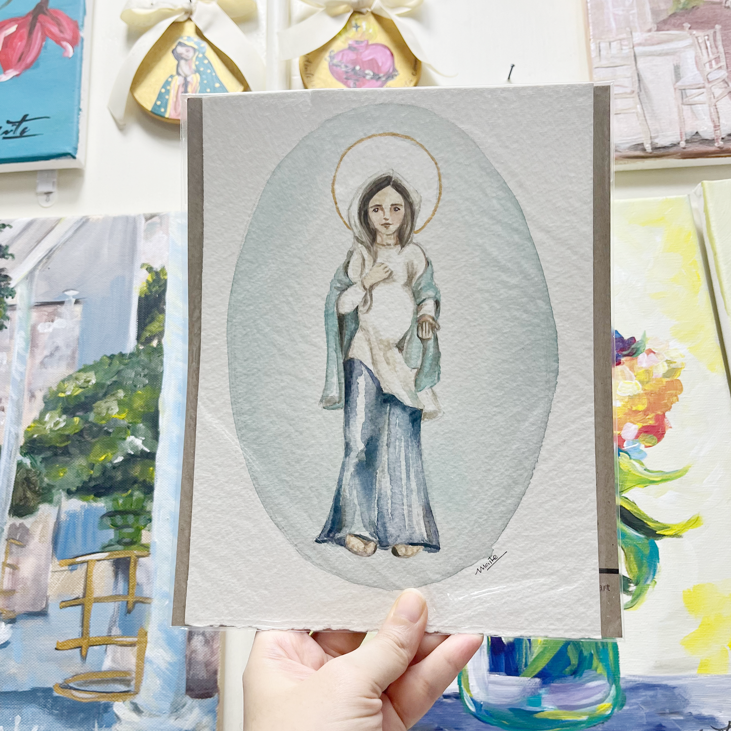 Virgen de la Buena Esperanza - Acuarela Original