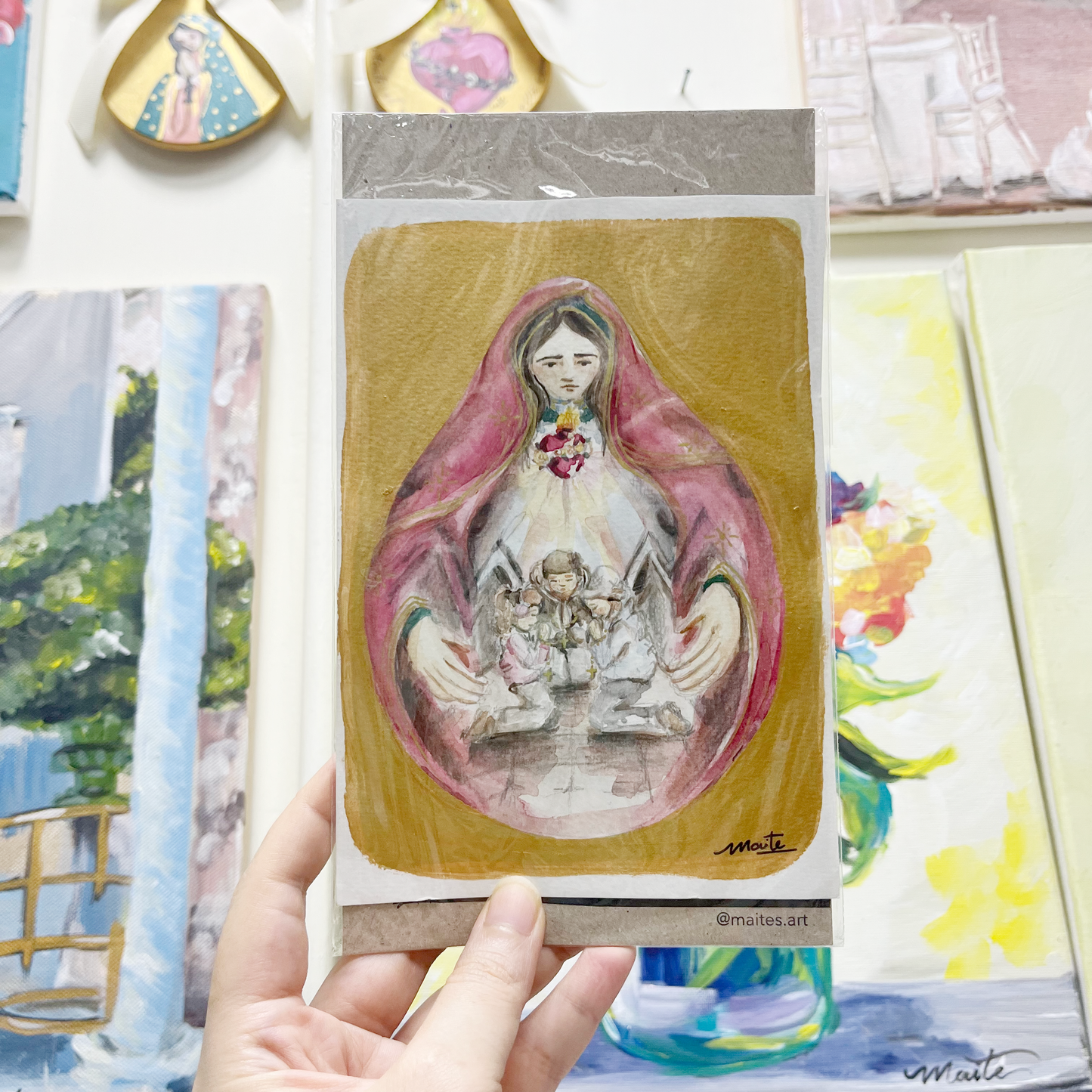 Virgen de Ucrania - Acuarela Original