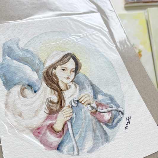 Virgen Desatanudos - Acuarela Original