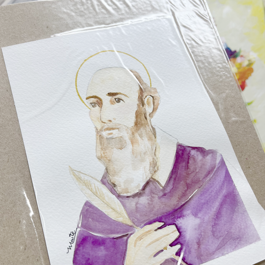 San Francisco de Sales - Acuarela Original