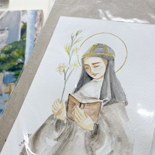 Santa Brígida - Acuarela Original