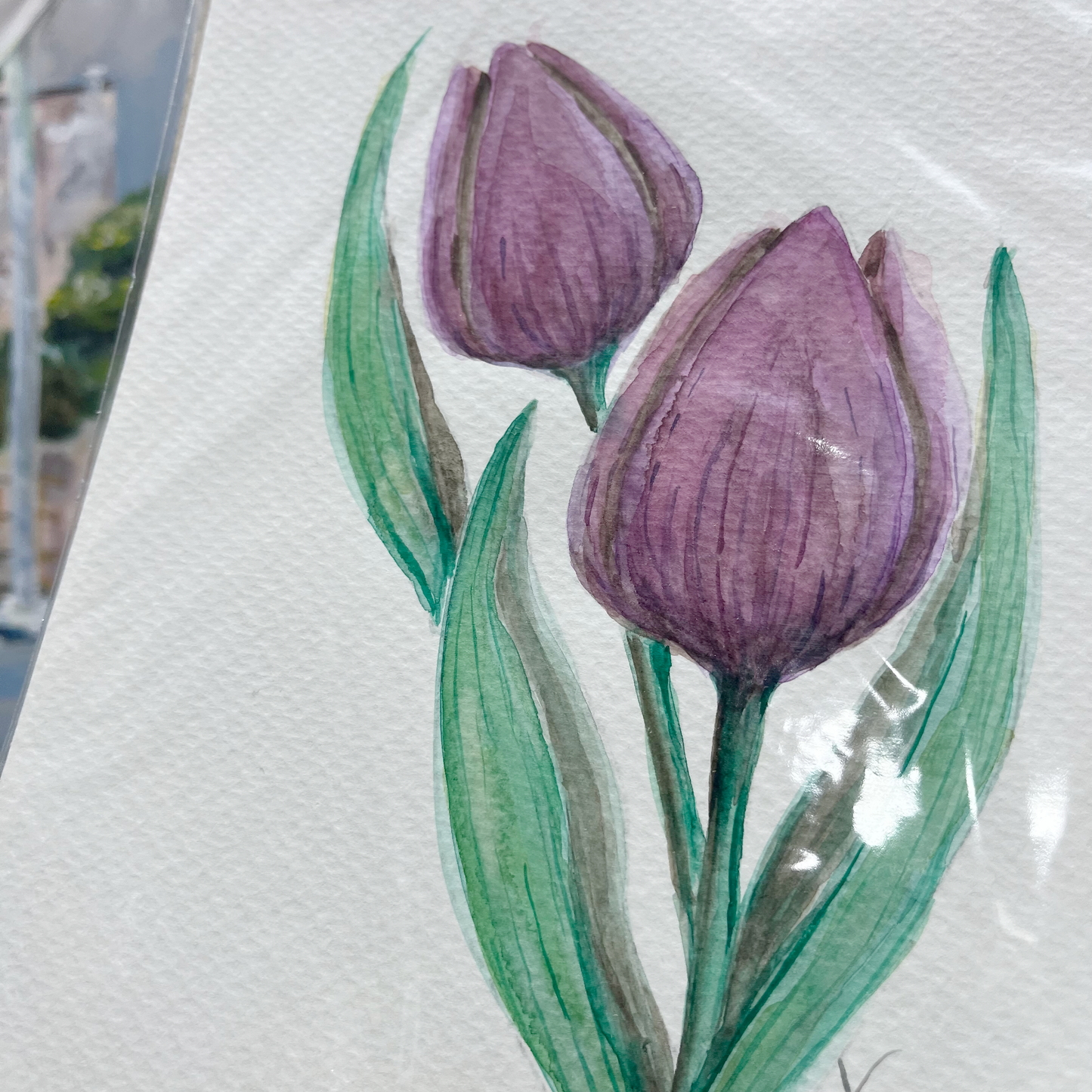 Tulipanes - Acuarela Original