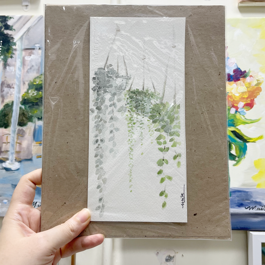 Helechos Colgantes - Acuarela Original