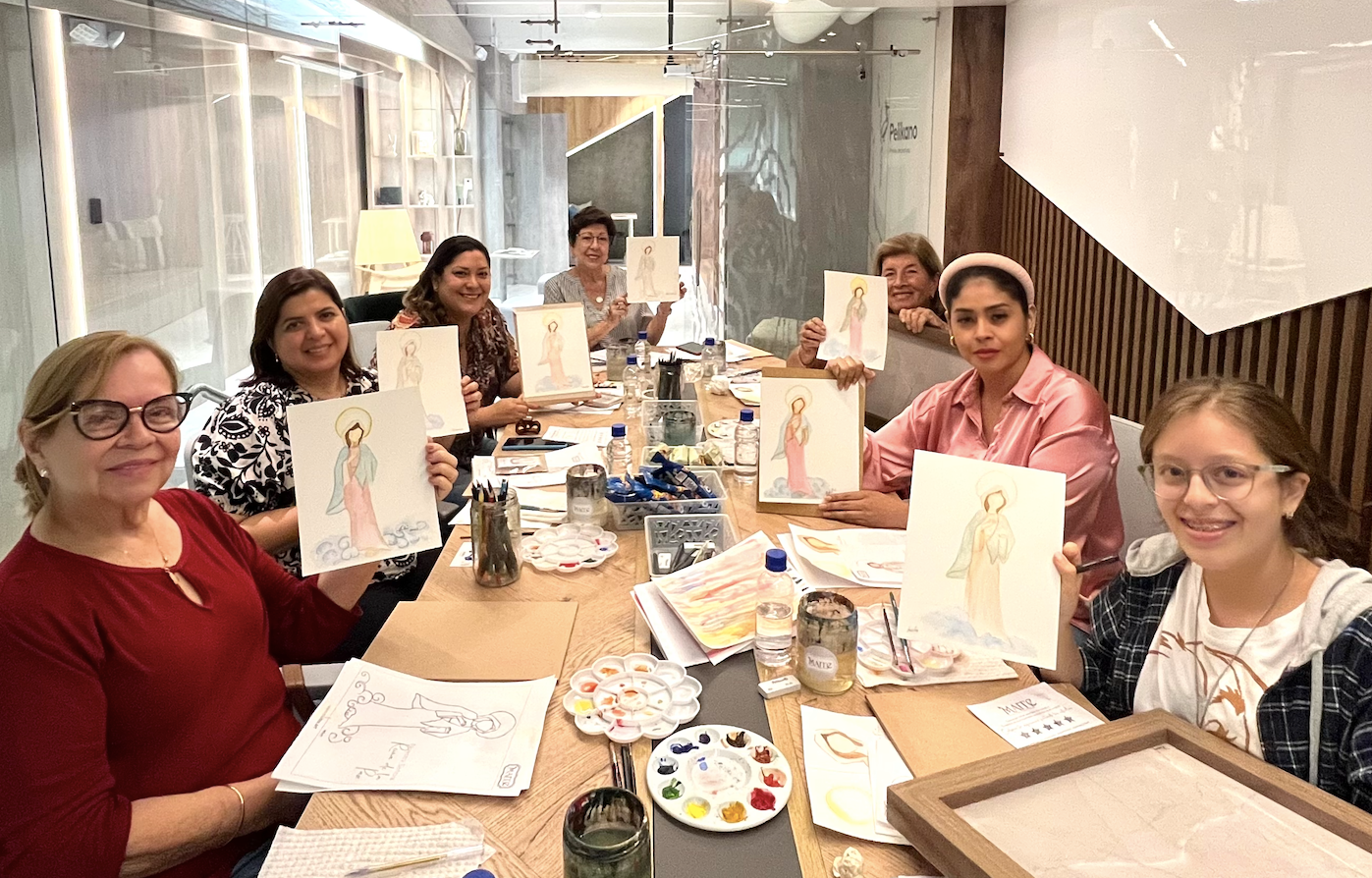 Taller Presencial de Acuarela para Principiantes - Pintando el Amor de Dios - Corazon de Jesus