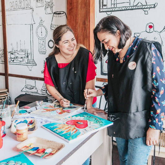 Pintemos una Casa de Playa - WanderBox - Kit de materiales de Pintura