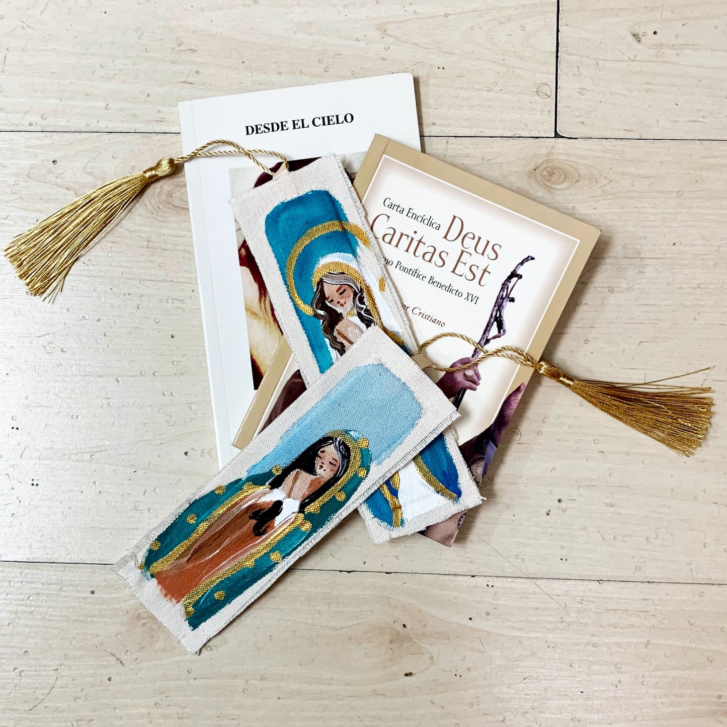 Separador de Libros de Tela Pintado - Maria Mirame