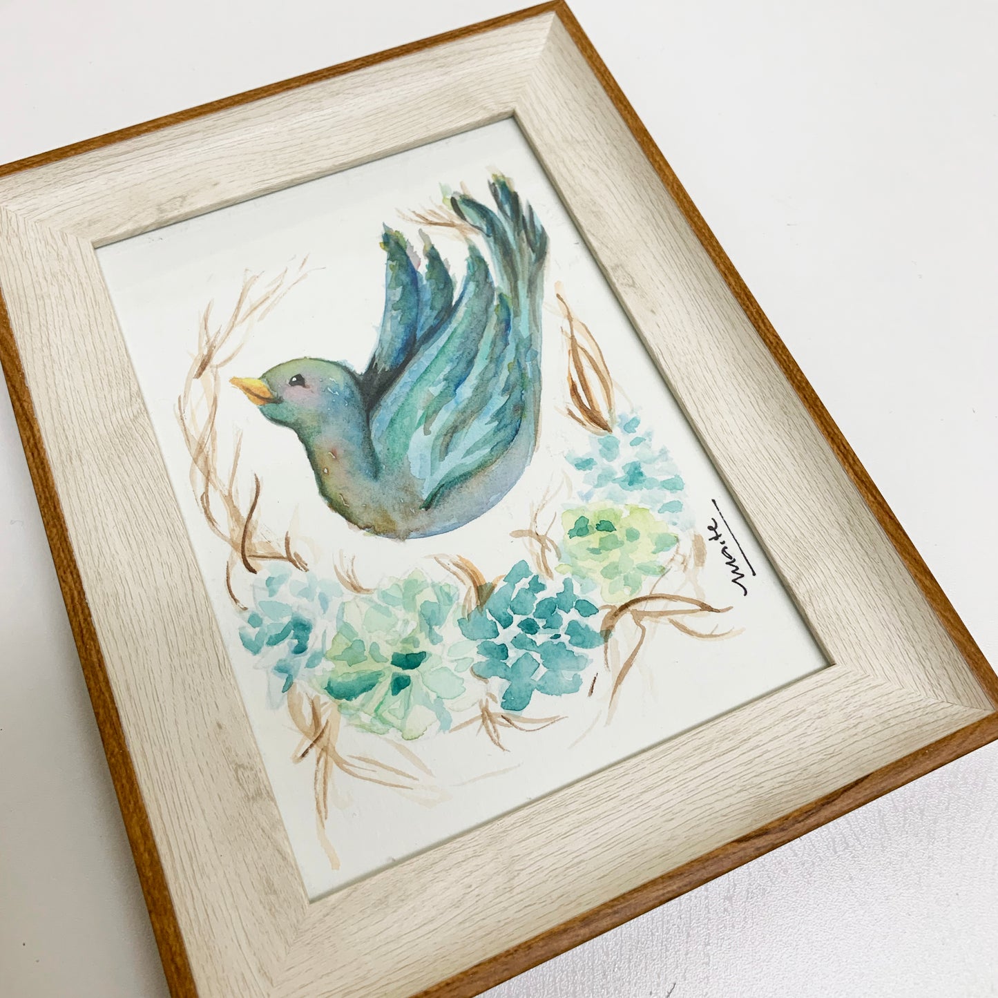 Blue Bird - Acuarela Original