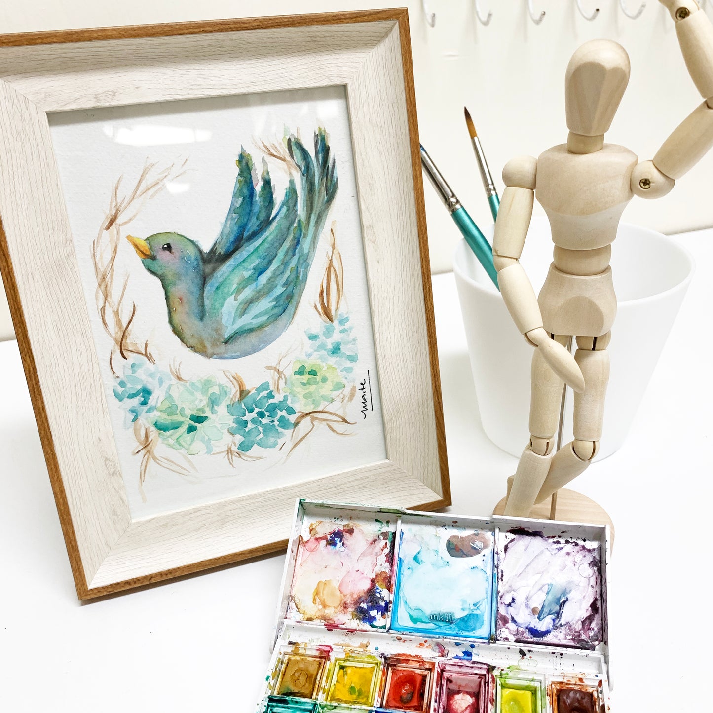 Blue Bird - Acuarela Original