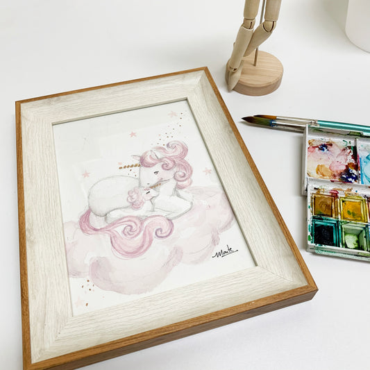 Unicornios - Acuarela Original