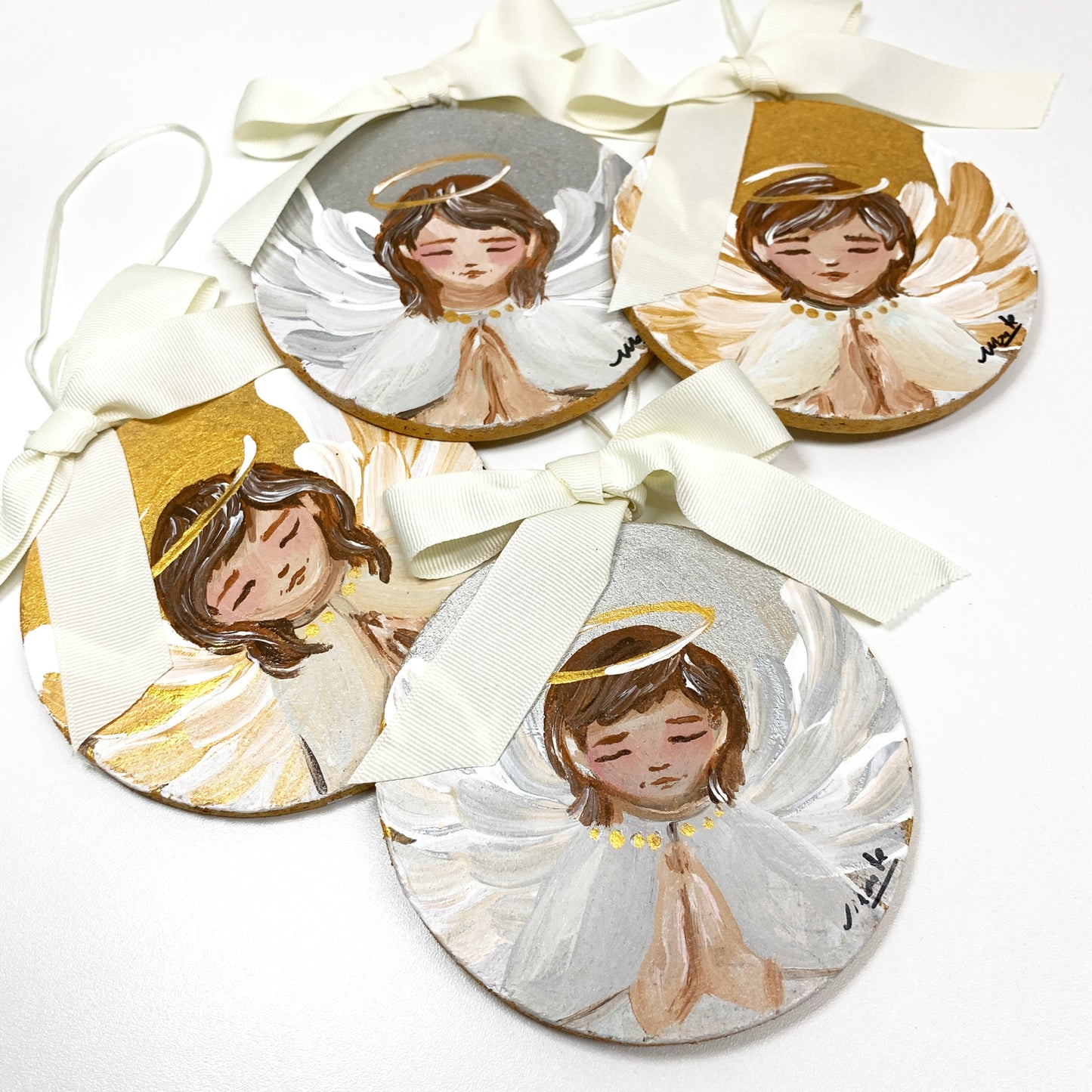 Bajo Pedido - Colgante de madera pintados a mano - Pack de 10+