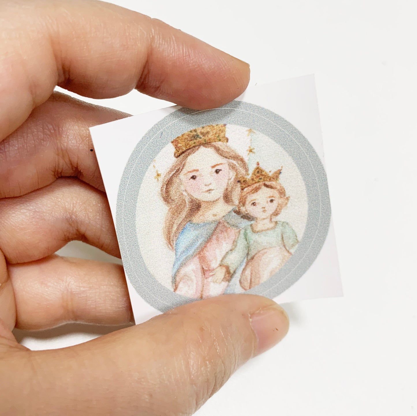 Sticker - Virgen Maria Auxiliadora - Pack x 10+