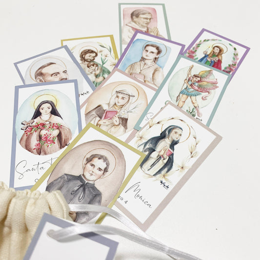 Bajo Pedido - Mi Santo Amigo - Set de 10 estampitas - Pack de 10+ Sets