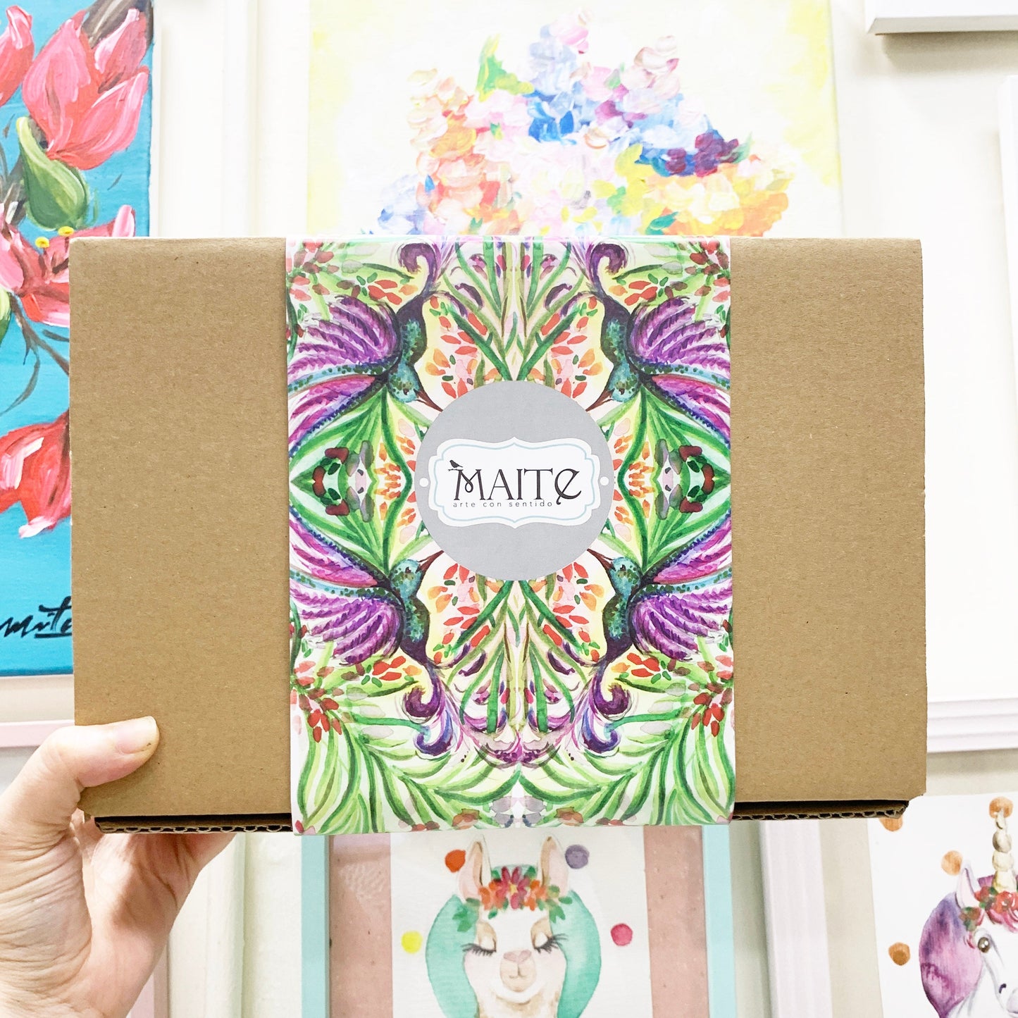 Angel de mi guarda - Sonajero Pintado a Mano