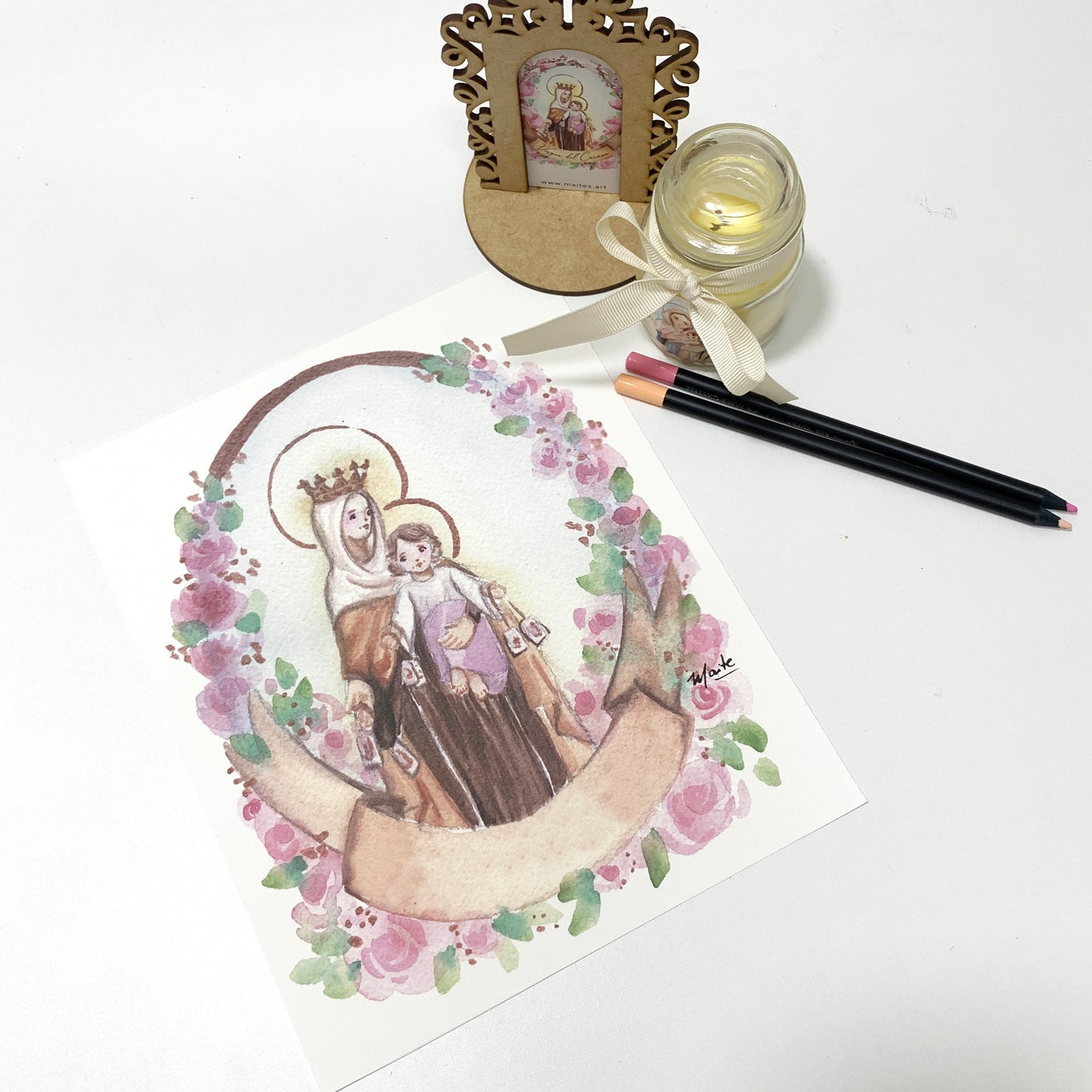 Lámina de la Virgen del Carmen - Print -María Mírame