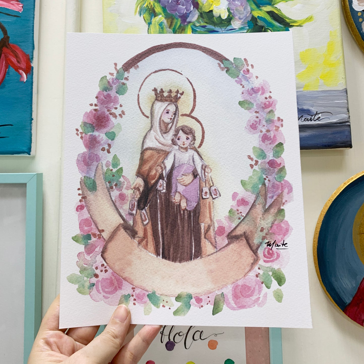 Lámina de la Virgen del Carmen - Print -María Mírame
