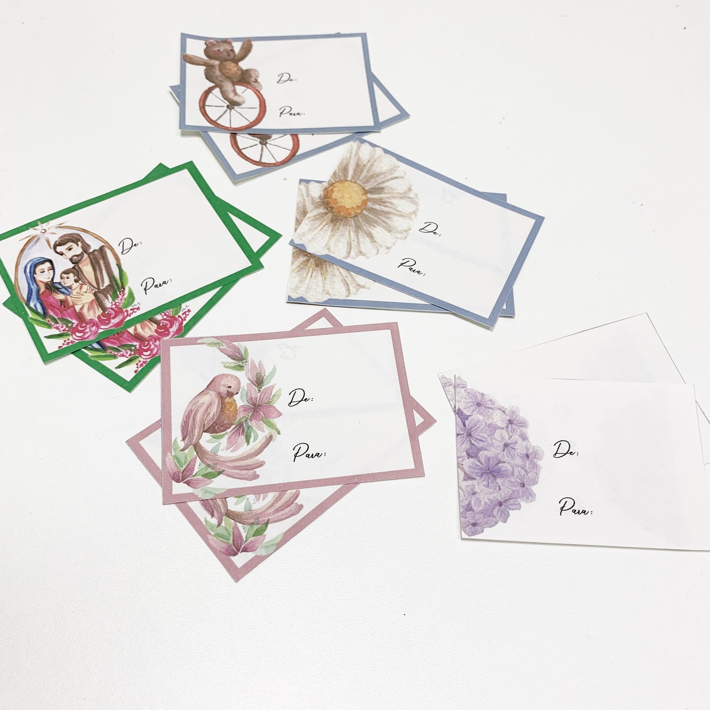 Tarjeta Adhesiva: De - Para - Pack de 10 unidades variadas